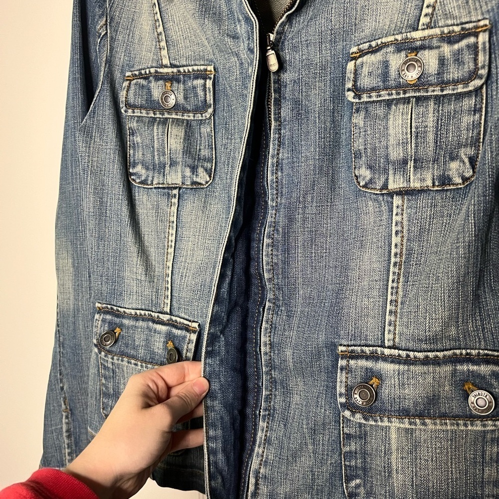 Vintage Talbots Safari Pocket Denim Jacket - Picture 7 of 12
